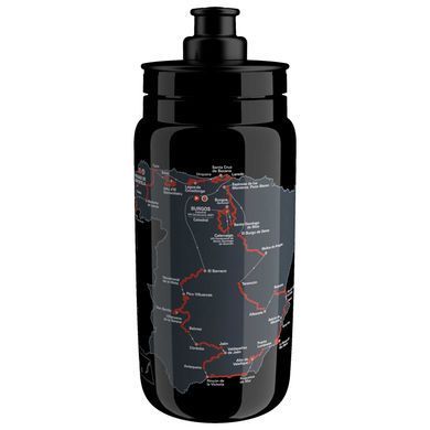 Фляга ELITE FLY Vuelta Map, объём 550 мл, чёрная