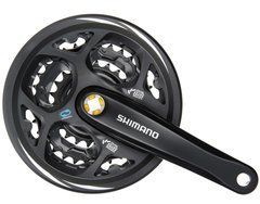 Шатуни Shimano Acera FC-M311, 170 мм, 42X32X22, захист зірок, чорні